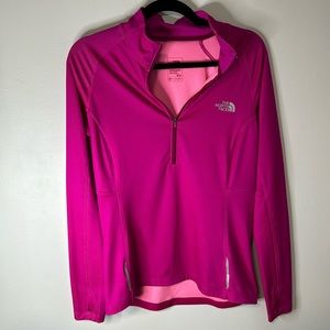 Pink North Face Quick Dry Half Zip Pullover Women’s Medium.